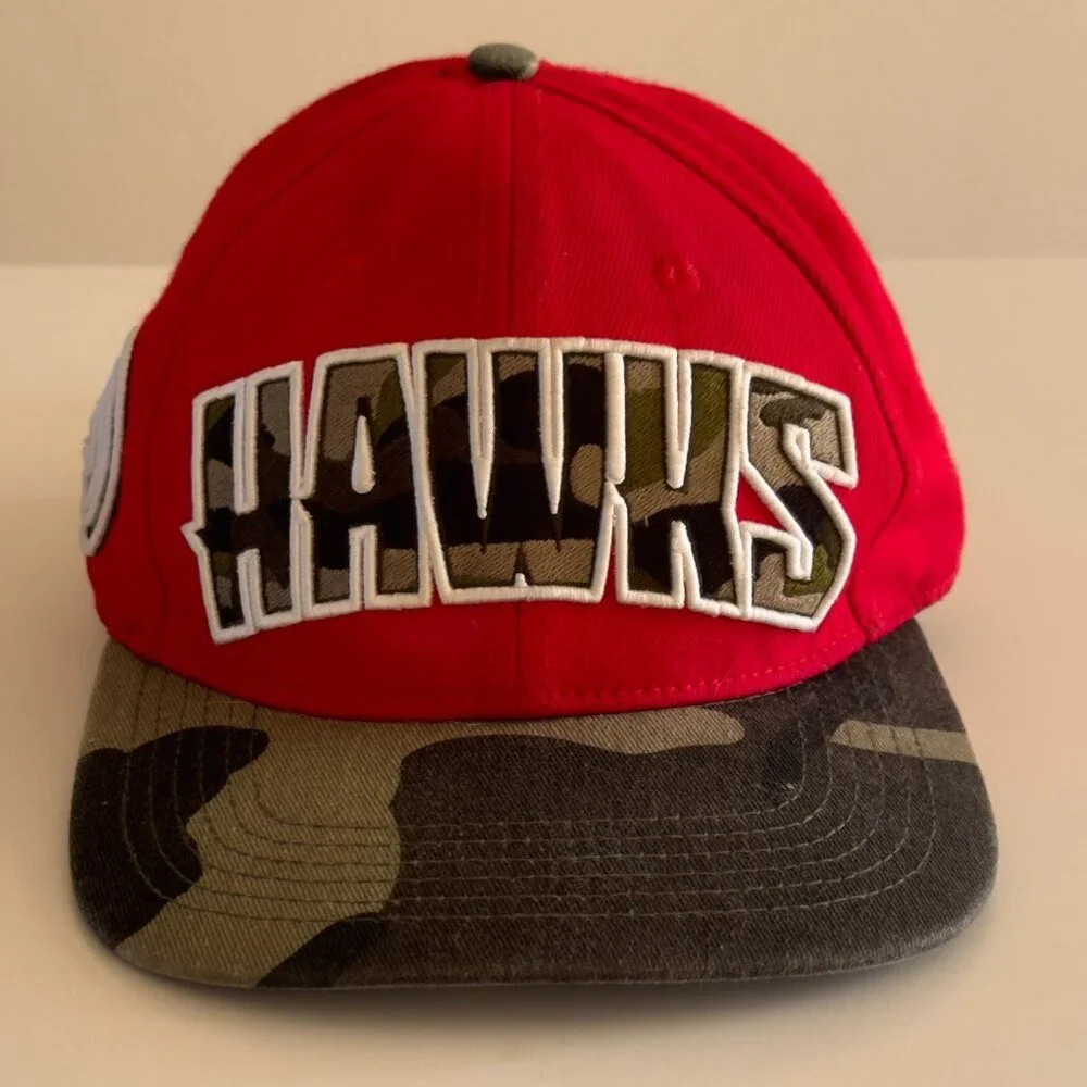 Atlanta Hawks NBA Cap hat strapback Pro Standard Leather Camo Vintage RARE